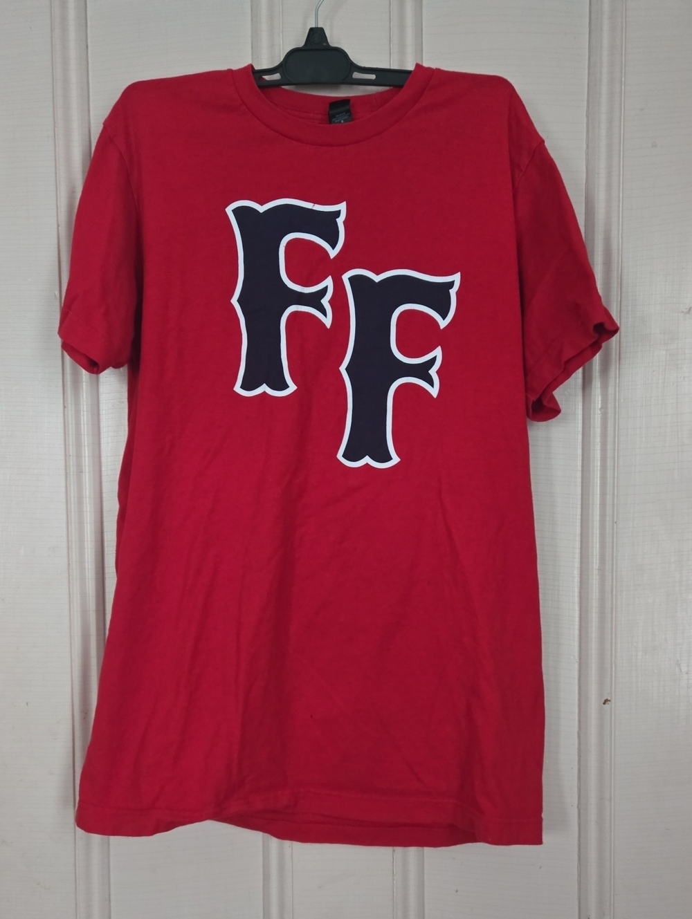 Tultex Red T-Shirt with Black Neck Tag